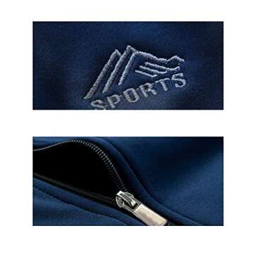 PASOK Men's Blue Full Zip Casual Tracksuit Set