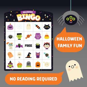 Chuckle & Roar - Halloween Bingo - Family Game Night Fun - Spooky Themed Classic Game - Great for Preschool Learning - Ages 3 and Up