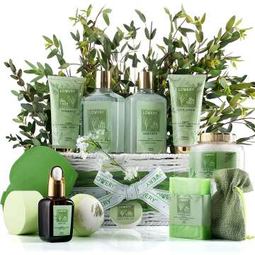 Tea Tree Bath Set: 15pc Aromatherapy Spa Gift Basket