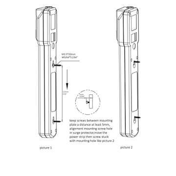 6-Outlet Surge Protector Power Strip 2-Pack