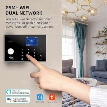 WiFi and GSM 17-Piece kit, Wireless Home Security Alarm System