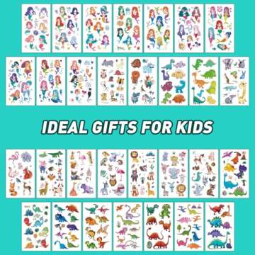 Metker Tattoos for Kids - 150 Sheets(1700+ Mixed Styles Patterns) | Temporary Tattoos Stickers for Girls and Boys | Goody Bag Favor for Parties | Non-toxic、Skin-Safe*、Cosmetic-Grade