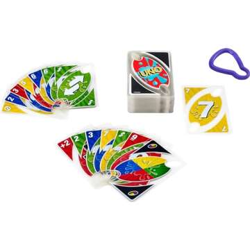 Mattel Games ​UNO Splash Card Game for Outdoor Camping, Travel & Family Nights with Water-Resistent Plastic Cards