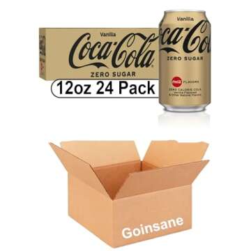 Coca-cola Zero Vanilla Calorie Free, 144 Fl. Oz (Pack of 2) By Goinsane