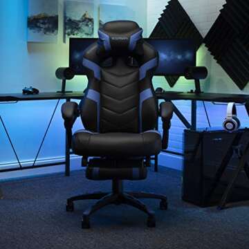 RESPAWN 110 Ergonomic Gaming Chair with Footrest - Racing Style