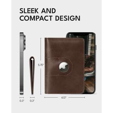 Leather Passport Holder w/ Airtag Slot | Travel Essentials