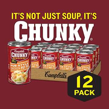 Campbell's Chunky Soup, Pub-Style Chicken Pot Pie Soup, 18.8 Ounce Can (Case Of 12) (Pack of 2)