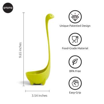 The Original Nessie Ladle by OTOTO - Soup Ladle, Cute Gifts, Funny Kitchen Gadgets, Loch Ness design, Cooking Gifts for Mom - Cute and Practical Kitchen Utensils - Unique Gifts for Women, Mothers Day