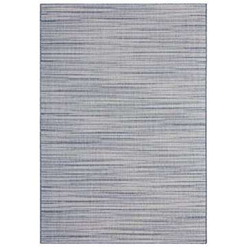 Nicole Miller New York Patio Country Wynona Indoor/Outdoor Area Rug, Blue/Beige, 7'9"x10'2" Rectangle