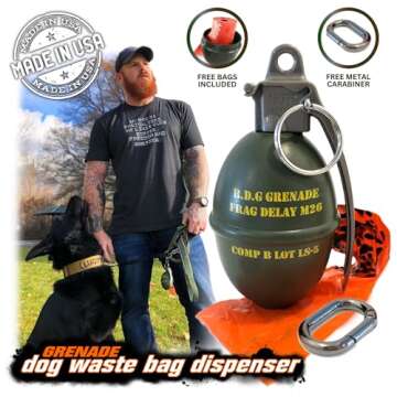 Bad Dog Gang Tactical Poop Bag Holder Dispenser Includes Carabiner Standard Issue