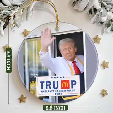 Trump McDonald Christmas Ornament 2024 - Unique Republican Gift