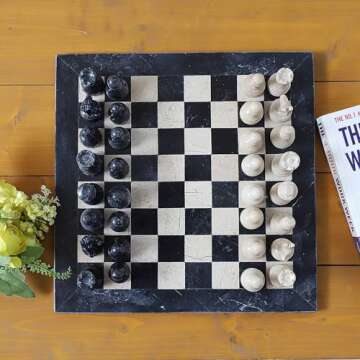 Luxury 15 Inch Marble Chess Set for Adults