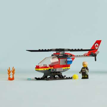 LEGO City Fire Rescue Helicopter Toy Set for Kids