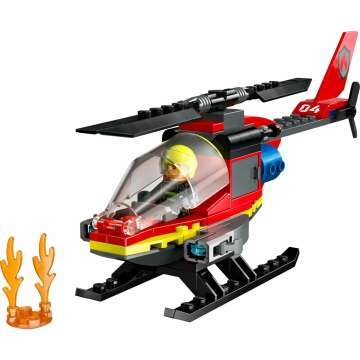 LEGO City Fire Rescue Helicopter Toy Set for Kids