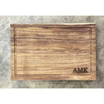 Custom Engraved XL Parota Wood Board for BBQ