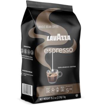 Lavazza Espresso Whole Bean Coffee Blend, Medium Roast, 2.2 Pound Bag (Packaging May Vary) Premium Quality, Non GMO, 100% Arabica, Rich bodied (Pack of 2)