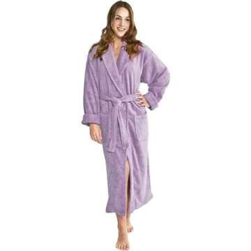 TurkishTowels Mens & Womens Original Terry Shawl Bathrobe - Soft & Stylish