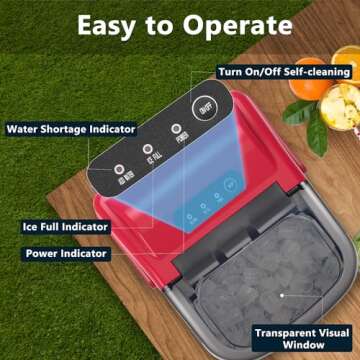 Compact Ice Maker - 9 Ice Cubes in Just 6 Minutes