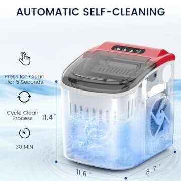 Compact Ice Maker - 9 Ice Cubes in Just 6 Minutes