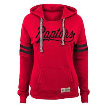 NBA Toronto Raptors Youth Girls "Varsity" Pullover Hoodie, Medium(7-9), Red