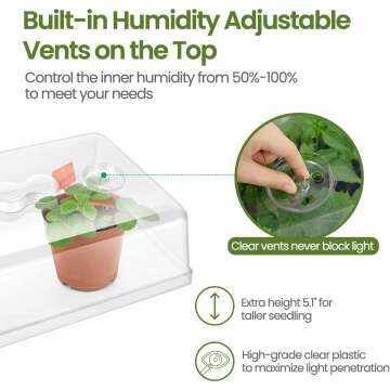 Ultimate Seed Starter Kit with Tray and Grow Light