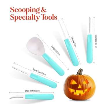 Halloween Pumpkin Carving Kit Case - Complete Pumpkin Carving Set With Saw Pumpkin Carving Knife - Halloween Pumpkin Carving Tools - Multipurpose Pumpkin Kit For Carving Pumpkin And Other Fruits