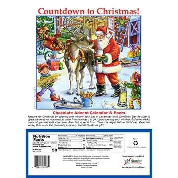 Vermont Christmas Reindeer Chocolate Advent Calendar