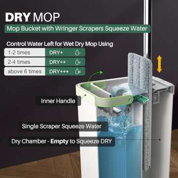 JOYMOOP Mop and Bucket Set for Efficient Cleaning