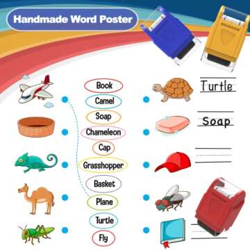 Handwriting Stamp Line Roller,Handwriting Lines Stamp Roller Self-Inking Line Rolling Stamps Handwriting Practice Tool for Teachers Kids Kindergarten-1refill Ink Included (-Pink)