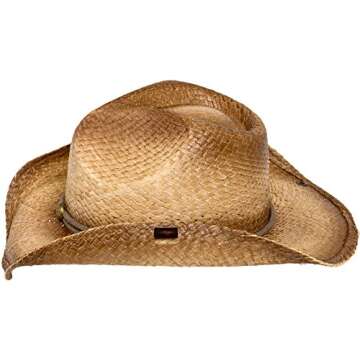 Peter Grimm Mens Straw Round Up Cowboy Hat (Ombre, One Size)