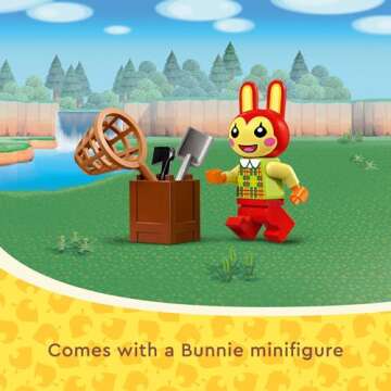 LEGO Animal Crossing Bunnie’s Outdoor Activities Buildable Creative Playset for Kids, Includes Video Game Toy Minifigures Tent and Rabbit, Animal Crossing Toy for Girls and Boys Aged 6 and Up, 77047