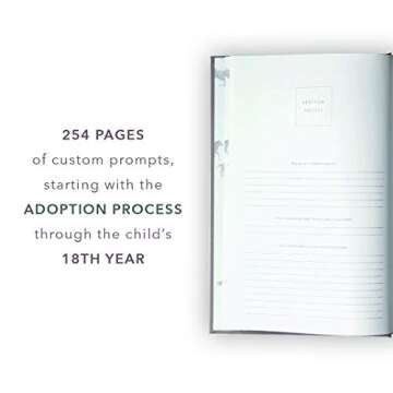 Promptly Journals, A Complete Childhood History Adoption Journal (Sand), Linen - A Prompted Journal for Adoption through Age 18, Keepsake Baby Book, Baby Memory Book