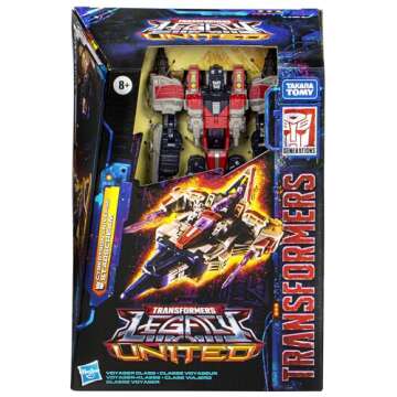 Transformers Legacy United Voyager Class Cybertron Universe Starscream, 7-inch Converting Action Figure, 8+ Years