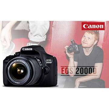 Canon EOS 2000D/ Rebel T7 DSLR Camera Bundle - 18-55mm Lens & More