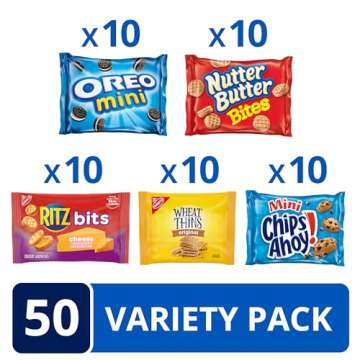 Nabisco Snack Variety Pack: OREO, CHIPS AHOY! & More - 50 Packs