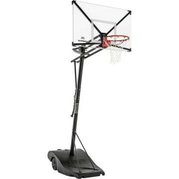 Silverback NXT Portable Height-Adjustable Basketball Hoop Assembles in 90 Minutes - Easy Lift and Roll Basketball Goal - Infinity Edge Basketball Backboard