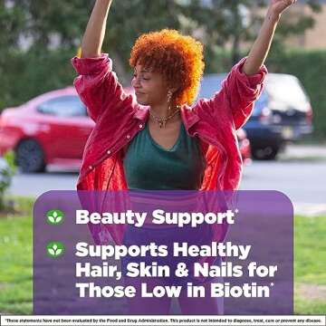 Natrol Beauty Biotin 10000mcg, Dietary Supplement for Healthy Hair, Skin, Nails and Energy Metabolism, 60 Strawberry-Flavored Fast Dissolve Tablets, 60 Day Supply