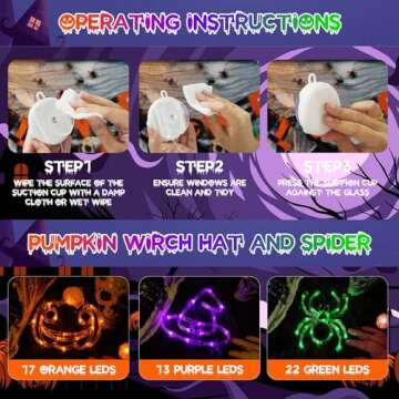 Halloween Decorations 3 Pack with Battery Operated Lights