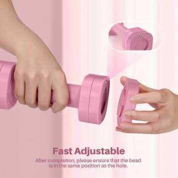 2 Adjustable Dumbbells for Women's Home Workouts