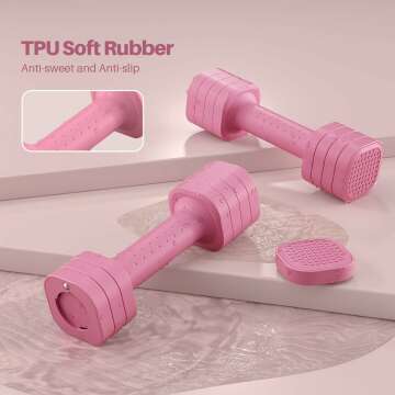 2 Adjustable Dumbbells for Women's Home Workouts