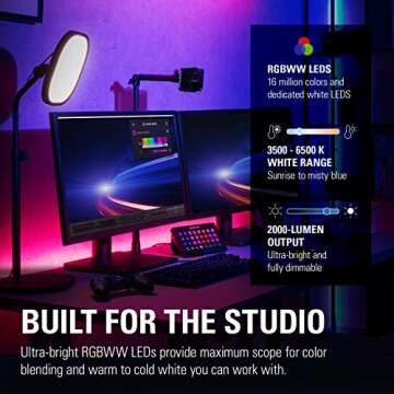 Elgato Light Strip - Smart Light with 16 million colors through RGBWW LEDs including Warm/Cold White, App-Control via iOS/Android, PC/Mac, Stream Deck, perfect for Gaming, Streaming and Home Setups