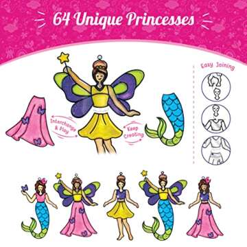 Imagimake Window Art Princess | Suncatcher Kit | Arts and Crafts for Kids Ages 8-12 | Girls Toys Age 6-8 | Unicorn Gifts for Girls Age 6-8 | 5 Year Old Girl Gift