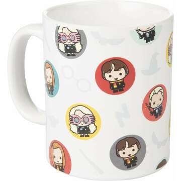 Harry Potter Coffee Mug, 11oz - Chibi Character Design - Officially Licensed - Great Gift For Kids, Teens & Adults Who Love The Books & Movies - Ceramic