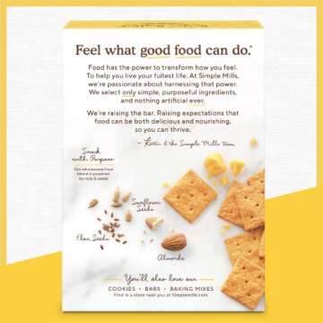 Simple Mills Almond Flour Crackers, Farmhouse Cheddar Snack Packs - Gluten Free, Healthy Snacks, 4.9 Ounce (Pack of 1)