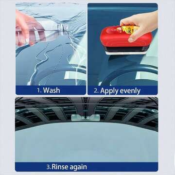 Automotive Oil Film Cleaning Brush, Glass Cleaning Board, Prevents Rain and Fog Cleaning Glass Brushr, Oil Film Cleaning Brush, All in One Wipe On Oil Film Remover (1pc)