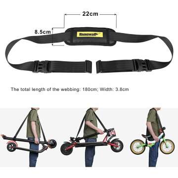 Rhinowalk Adjustable Scooter Carrying Strap for Kids