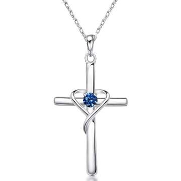 Sterling Cross Necklace for Women