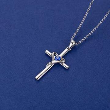 Sterling Cross Necklace for Women