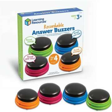 Engaging Recordable Answer Buzzers for Exciting Learning Fun