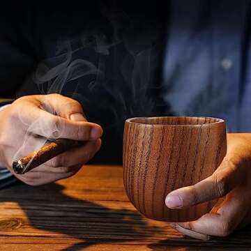 Finished Wooden Old Fashioned Glass for Bourbon Lovers